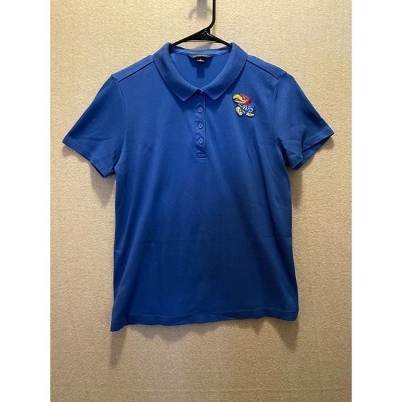 Lands End Polo Women's Small (6-8) KU Jayhawks Royal Blue - Picture 1 of 12